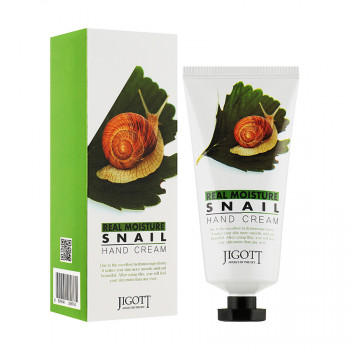 Крем для рук Jigott Real Moisture Snail Hand Cream з екстрактом слизу равлика, 100 мл