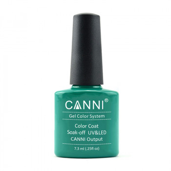 Гель-лак для нігтів Canni Gel Color System Color Coat Soak-off UV&LED 076 Темно-смарагдовий, 7.3 мл