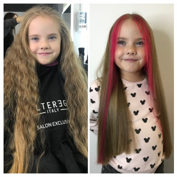 Фарбування передніх пасм рожевий колір волосся, фото - Перукар-універсал Аліна Соколова