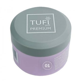 Гель для нарощування нігтів Tufi profi Premium UV/LED Gel, 01 White Crystal, 5 г