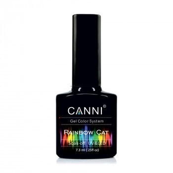 Гель-лак для нігтів Canni Rainbow Cat райдужний голографічний, 7.3 мл