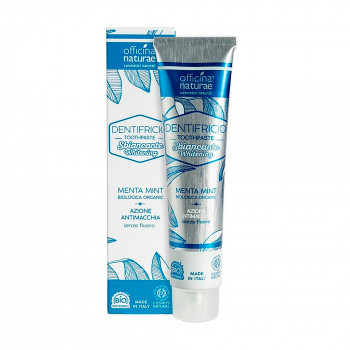 Натуральна гелева зубна паста Officina Naturae Whitening Toothpaste Mint відбілювальна, алюмінієва упаковка, 75 мл