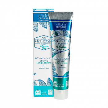 Натуральна гелева зубна паста Officina Naturae Mint Gel Toothpaste зі смаком м'яти, алюмінієва упаковка, 75 мл