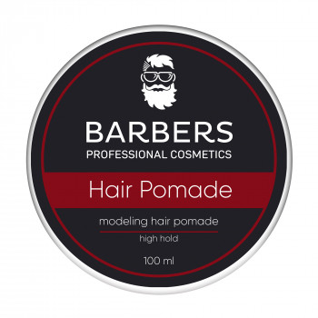 Чоловіча помада для волосся Barbers Modeling Hair Pomade High Hold сильної фіксації, 100 мл