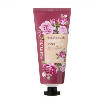 Крем для рук FarmStay Pink Flower Blooming Hand Cream Pink Rose з екстрактом троянди, 100 мл