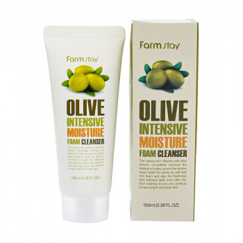 Пінка для вмивання FarmStay Olive Intensive Moisture Foam Cleanser з екстрактом оливи, 100 мл
