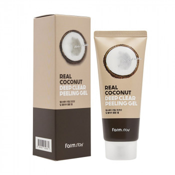 Пілінг-гель для обличчя FarmStay Real Coconut Deep Clear Peeling Gel з екстрактом кокосу, 100 мл