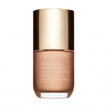 Стійкий тональний флюїд для обличчя Clarins Everlasting Youth Fluid SPF 15, з омолоджувальною дію, 107 Beige, 30 мл