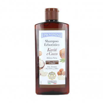 Шовковий шампунь I Provenzali Karite & Cocco Shampoo, для сухого та кучерявого волосся, з олією каріте та кокоса 250 мл