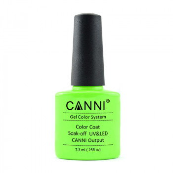 Гель-лак для нігтів Canni Gel Color System Color Coat Soak-off UV&LED 003 Неоновий салатовий, 7.3 мл