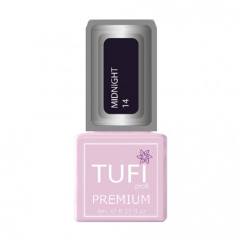 Гель-лак для нігтів Tufi profi Premium Midnight 14 Фіолетова тінь, 8 мл