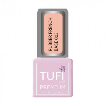 База для гель-лаку Tufi profi Premium Rubber French Base 003 Рожевий персик, 8 мл