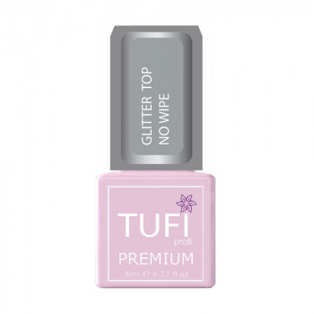 Топ для гель-лаку Tufi Profi Premium Glitter Top No Wipe без липкого шару з мікроблиском, 8 мл