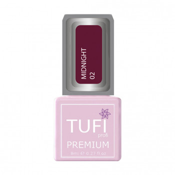 Гель-лак для нігтів Tufi profi Premium Midnight 02 Темний фрез, 8 мл