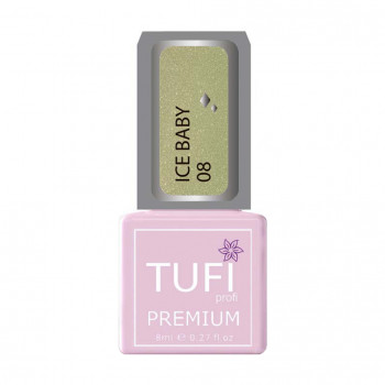 Гель-лак для нігтів Tufi profi Premium Ice baby 08 Сніговий горностай, 8 мл