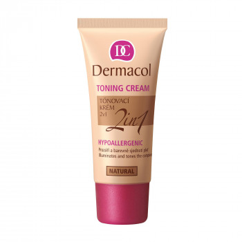 Зволожувальний тональний крем для обличчя Dermacol Toning Cream 2 in 1, Natural, 30 мл
