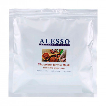 Гіпсова маска Alesso Professionnel Detox Heating Gypsum Thermic Mask Термо-активна шоколадна омолоджувальна, 100 г