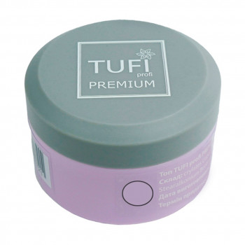 Каучуковий топ для гель-лаку Tufi Profi Premium Rubber Top Wipe з липким шаром, 30 мл