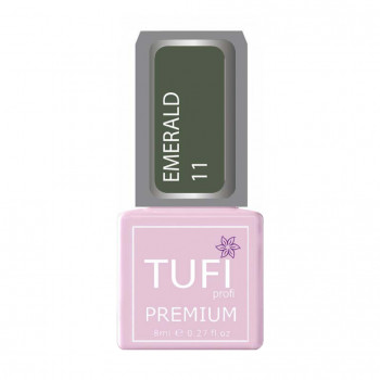 Гель-лак для нігтів Tufi profi Premium Emerald 11 Оливка, 8 мл