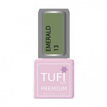 Гель-лак для нігтів Tufi profi Premium Emerald 13 Травнева зелень, 8 мл