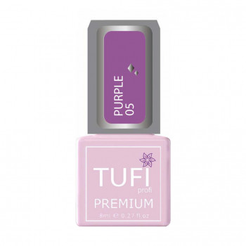 Гель-лак для нігтів Tufi profi Premium Purple 05 Сангрія з блискітками, 8 мл
