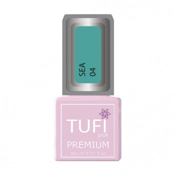 Гель-лак для нігтів Tufi profi Premium Sea04 Лазурно-сірий, 8 мл