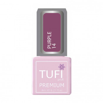 Гель-лак для нігтів Tufi profi Premium Purple 14 Світло-малиновий, 8 мл