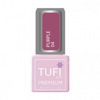 Гель-лак для нігтів Tufi profi Premium Purple 04 Кардинал, 8 мл