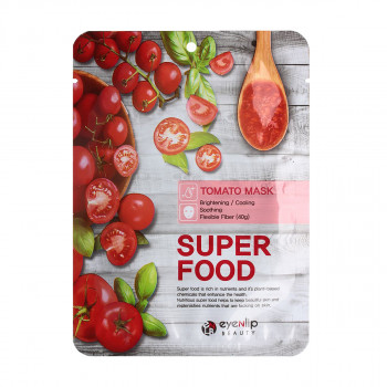 Тканинна маска для обличчя Eyenlip Super Food Tomato Mask з екстрактом томату, 23 мл