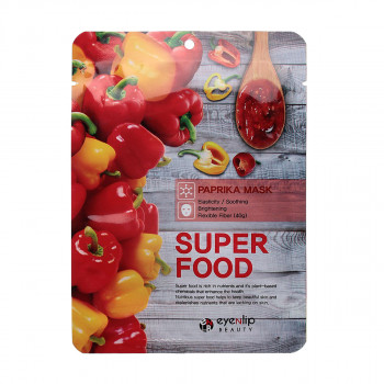 Тканинна маска для обличчя Eyenlip Super Food Paprika Mask з екстрактом паприки, 23 мл