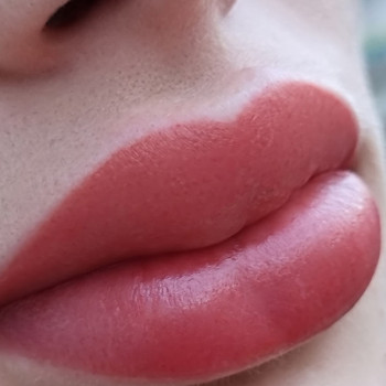 Губы в технике помадный прокрас