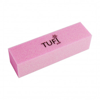 Баф для нігтів Tufi Profi Premium брусок 150/150 гритів, рожевий, 10 шт (0122159)
