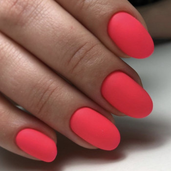 Матовый маникюр розовый однотонный (монохромный), фото - Салон красоты Status & Style