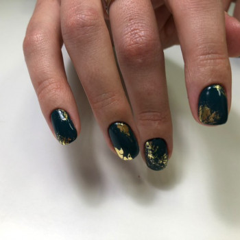 Маникюр на короткие ногти новогодний зима, фото - Подолог Наталья Евгеньевна Виксман