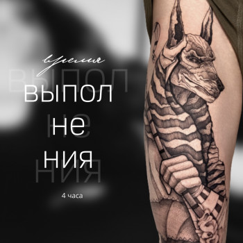 анубіс, black&grey, тату анубіс