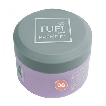 Гель для нарощування нігтів Tufi profi Premium UV/LED Gel з шимером, 08 Shine Bitch, 30 г