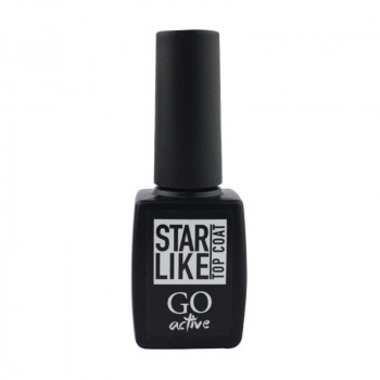 Топ для гель-лаку без липкого шару Go Active StarLike Top Coat з шимером, 01 Silver, 10 мл