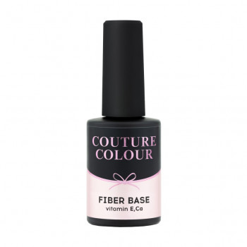 База з нейлоновими волокнами для гель-лаку Couture Colour Fiber Base, Shimmer Pink, 9 мл