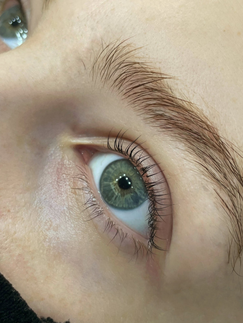 Ламинирование ресниц и окрашивание, фото -  