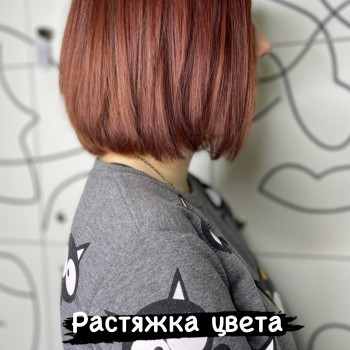 Розтяжка кольору бордовий колір волосся, фото -  