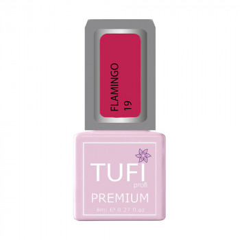 Гель-лак для нігтів Tufi profi Premium Flamingo 19 Суворий рожевий, 8 мл