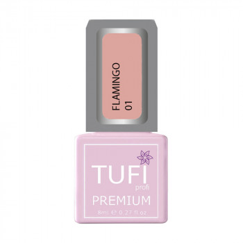 Гель-лак для нігтів Tufi profi Premium Flamingo 01 Абрикосовий лід, 8 мл