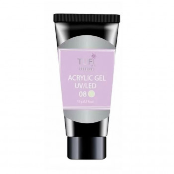 Акрил-гель для нігтів Tufi Profi Premium Acrylic Gel UV/LED, 08 Пташине молоко, 15 г