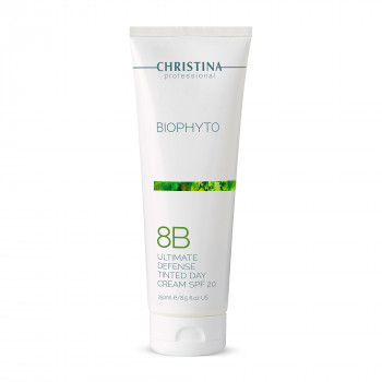 Денний крем для обличчя Christina Bio Phyto 8B Ultimate Defense Tinted Day Cream SPF 20 Абсолютний захист, з тоном, 250 мл