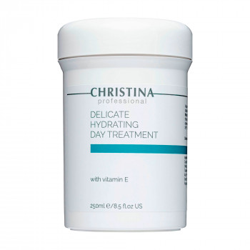 Делікатний зволожувальний денний крем для обличчя Christina Delicate Hydrating Day Treatment + Vitamin E, для нормальної та сухої шкіри, 250 мл