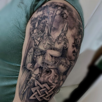 лошадь, славянские, black&grey