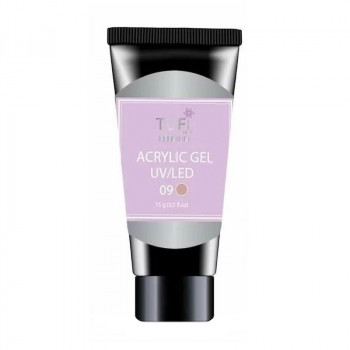 Акрил-гель для нігтів Tufi Profi Premium Acrylic Gel UV/LED, 09 Праліне, 15 г