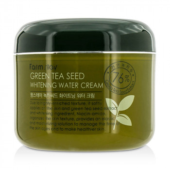Зволожувальний крем для обличчя FarmStay Green Tea Seed Whitening Water Cream із зеленим чаєм, 100 г