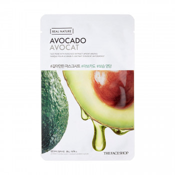 Тканинна маска для обличчя The Face Shop Real Nature Avocado Face Mask з екстрактом авокадо, 20 г