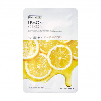 Тканинна маска для обличчя The Face Shop Real Nature Lemon Face Mask з екстрактом лимону, 20 г